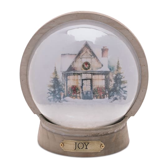 Melrose 7" Lighted Christmas Village Globe Décor Set
